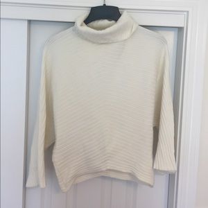 Moth Cream Lush Turtleneck with Bell Sleeves